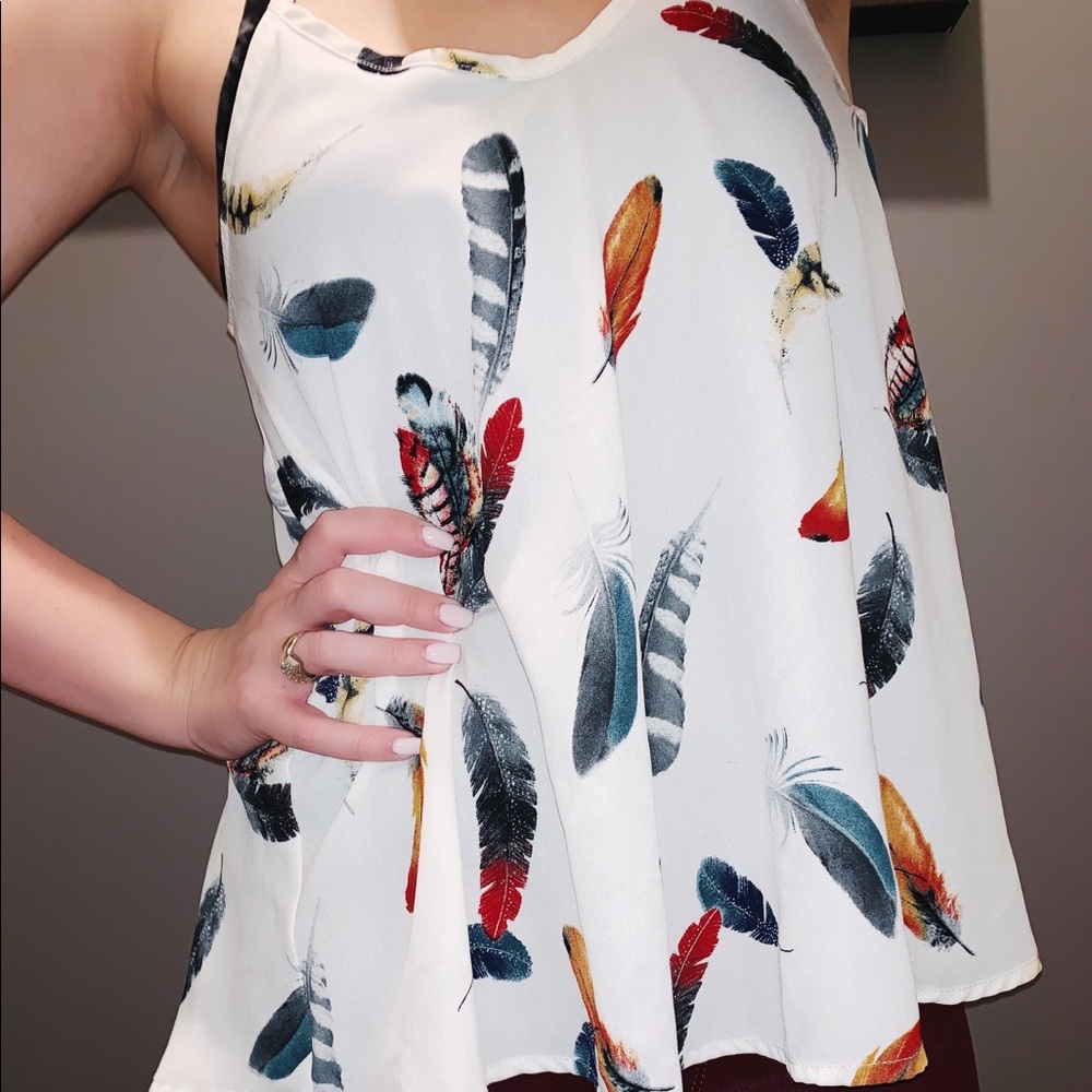 Feather Print Cami